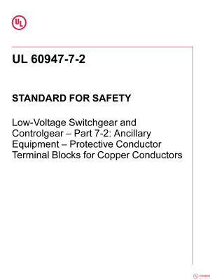 UL 60947-7-1 PDF UL 60947-7-1 PDF